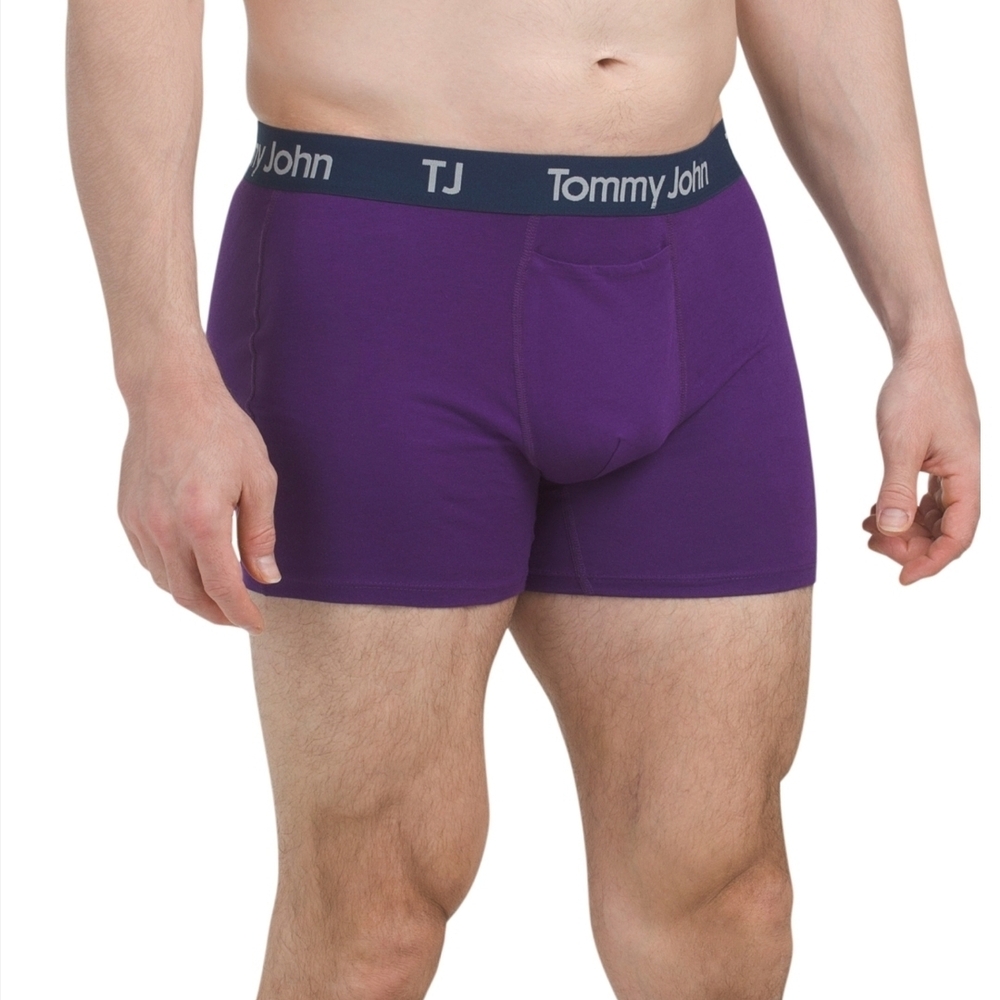 Tommy John Men's Purple Boxer Briefs NWT - Picture 2 of 4